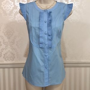 Ann Taylor LOFT Blue Sleeveless Top
